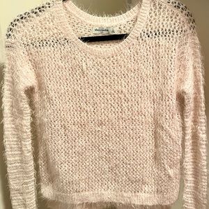 abercrombie kids light pink knit sweater, size child’s large